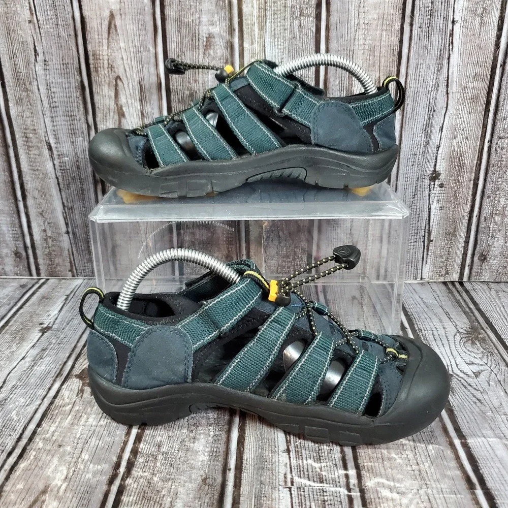 KEEN Youth Newport H2 Waterproof Sandals Green Blue Hiking Shoes 1006557 Size 3